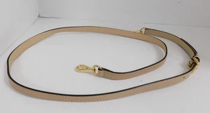 New Michael Kors Beige Leather Gold Metal Replacement Adjust Crossbody Bag Strap - Picture 1 of 3