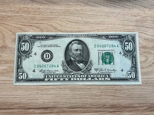 1969 Series D $50 Dollar Federal Reserve Note from Cleveland Mint! Uncirculated - Picture 1 of 14