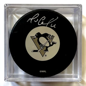 Mario Lemieux HOF !! Signierter handsignierter NHL Puck, Hockey Puck COA mit Etui - Bild 1 von 4