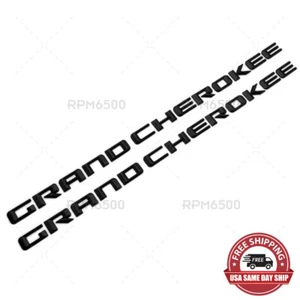 2pcs 14-16 Mopar Grand Cherokee Altitude Emblem Nameplate Jeep Badge Gloss Black - Picture 1 of 5