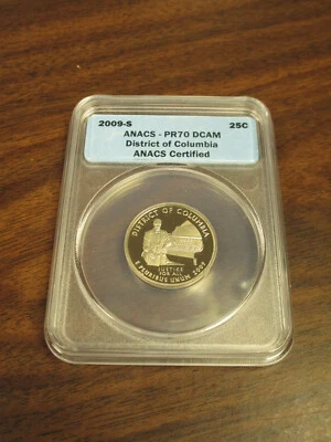 2009-S ANACS PR70 DCAM District of Columbia DC 25c Quarter USA Coin Uncirculated - Image 1 of 4