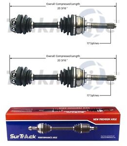 SurTrack Pair Set of 2 Front CV Axle Shafts For Isuzu Trooper Acura SLX 4WD