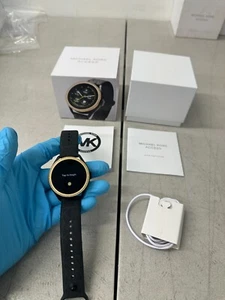 Michael Kors Access Gen 5E MKGO 2-Tone Logo Rubber Smartwatch DW11M1 MKT5118V - Zdjęcie 1 z 12