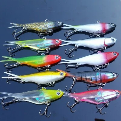 **FREE SHIPPING** 10x New 95mm Vibe Soft Plastic Fishing Jigging Lures For Barra - image 1 of 4