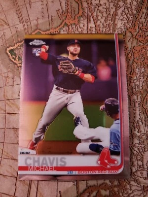 2019 Topps Chrome Update Michael Chavis RC #27 Red Sox - Image 1 of 2