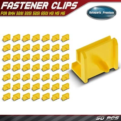 50 piezas clips de retención de cubierta de moldura de cubierta de cubierta de rueda y panel basculante de nailon de 6 mm para BMW Foto 1 de 4