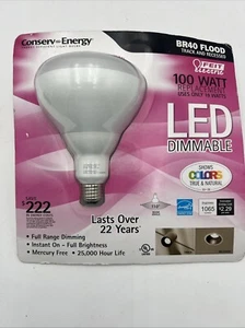 Feit Electric Conserv-Energy Dimmable BR40 LED 100 Watt Flood Light Bulb New - Picture 1 of 9