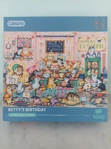 Crazy Cats Betty's Birthday Gibsons Puzzle 1000 - Photo 1/1