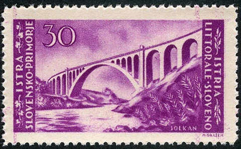 Yugoslavia LJubljana 1945 Viaduct at Solkan MNH (SC# 35) Cover