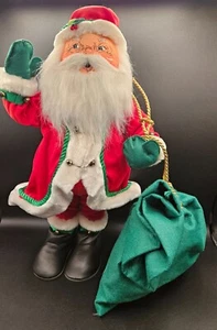 2006 Annalee Mobilitee 19" Santa Doll w/Large Green Bag Christmas Holiday - Picture 1 of 12