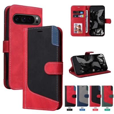 Para Google Pixel 9 Pro XL 9A 8A 7A 6A 5A Cuero Magnético Abatible Tarjeta Billetera Estuche Foto 1 de 4