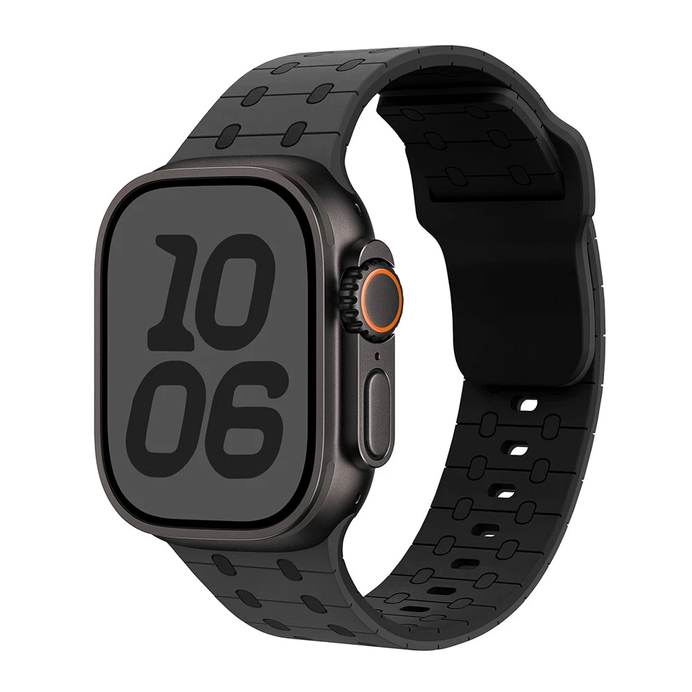 AWADUO Replacement Silicone Band For Polar M600 Smartwatch - Soft, Durable, Waterproof Strap (Black)