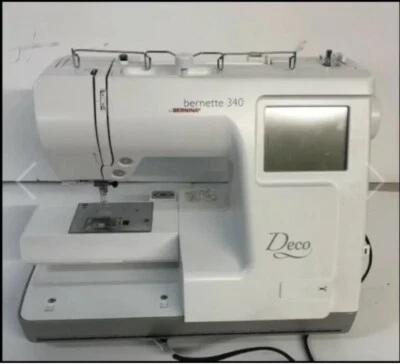 Bernina Bernette 340 Deco Embroidery Machine Tested Works 30 Colors Spools - Image 1 of 4