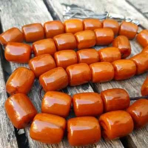 Vintage Baltic Amber Beads Tesbih Prayer Misbaha Natural Rosary Islamic Pressed. - Picture 1 of 13