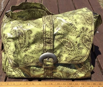 Kalencom diaper bag Lime Green Paisley Large Size VGUC - Image 1 of 4