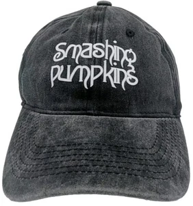 Smashing Pumpkins Hat, Adjustable Dad Hat Style, Washed Black Denim Look - Picture 1 of 5