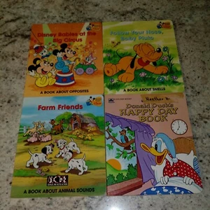 Lot of 4 Disney Babies Baby’s First Board Books Weekly Reader hard pages vintage - Picture 1 of 3