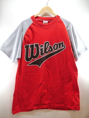 Camiseta de béisbol Wilson para hombre XL roja gris algodón pesado y malla logotipo vintage Foto 1 de 4