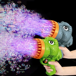 Bubble Machine Dinosaur Shape 44 Holes Automatic Bubble Gun Kids Toys Gifts Fun - Picture 1 of 13