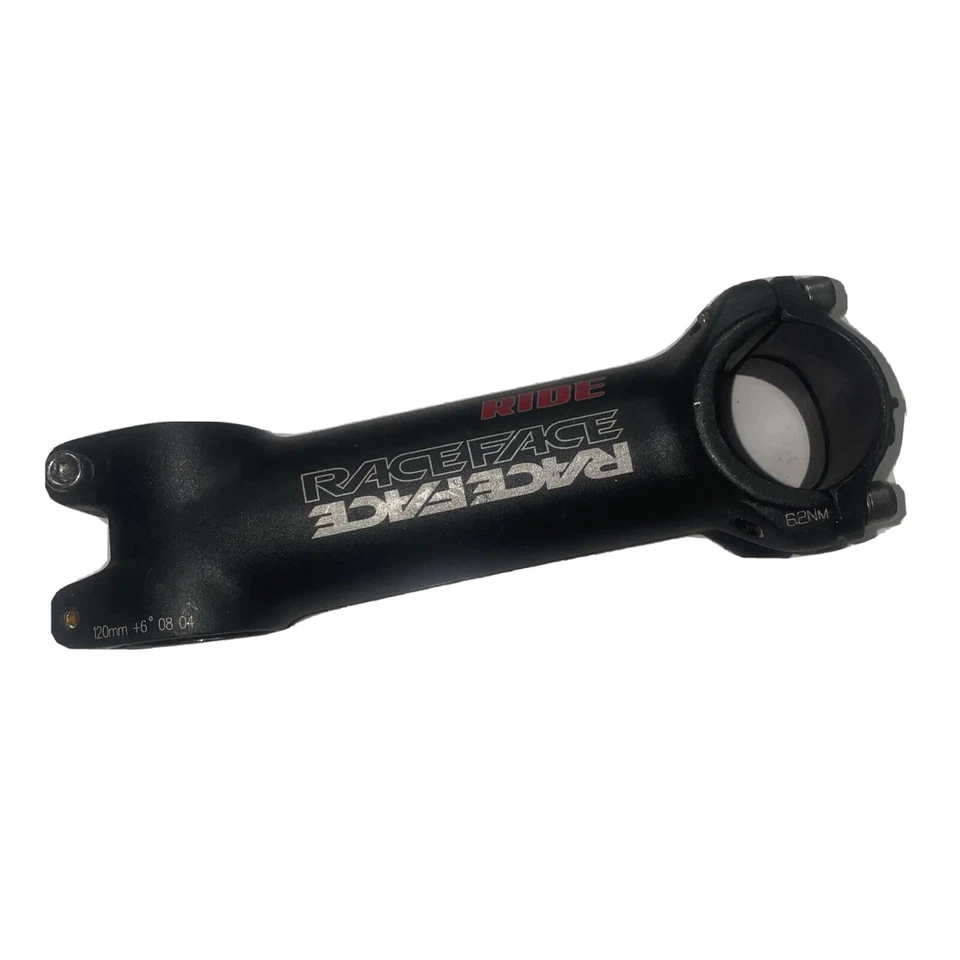Vástago de bicicleta RaceFace Ride 120 mm +/- 6 grados 1 1/8” 31,8 mm negro sin rosca + pernos Foto 1 de 4