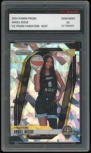 Tarjeta de novato Angel Reese 2024 Panini Prizm Ice Variation 1er grado 10 WNBA Sky - Imagen 1 de 1