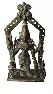 Antike Vishnu Messing / Bronze Statue - Bild 1 von 8