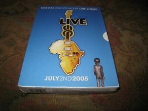 LIVE 8 USED 2005 FOUR DISC UK DVD INC MADONNA ROXY MUSIC UB40 & PET SHOP BOYS.
