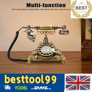 Antique Telephone Desk Phone European Style Old Fashioned Rotary Dial Phone UK - Picture 1 of 18
