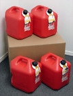 5 Gallon Gas Can, 4 Pack, Spill Proof Fuel Container - New! - Clean