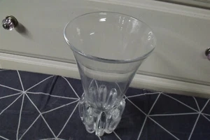 Steuben Glass Signed Crystal Lotus Vase 10" tall George Thompson MCM - Picture 1 of 6