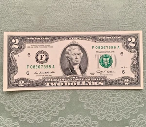 2009 SERIES F $2 DOLLAR Bill Stamp F6 Atlanta "FW" (Fort Worth) - Picture 1 of 7