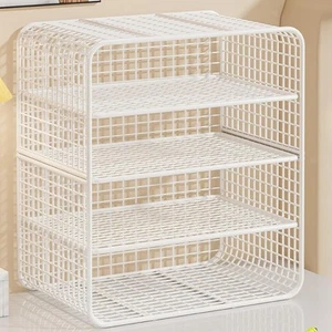 Model Car Display Case Portable Iron Ornament Four Tier White for Collectors - Picture 1 of 3