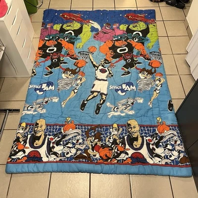 Edredón Space Jam Bedding Michael Jordan Looney Tunes Bugs Bunny Vintage 1996 Foto 1 de 4
