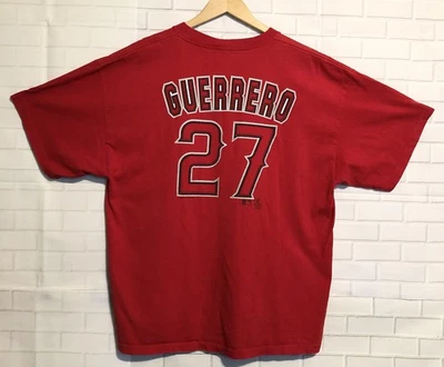 Vtg Vladimir Guerrero #27 Los Angeles Angels Lee Sport MLB Baseball Shirt Jersey - Image 1 of 4