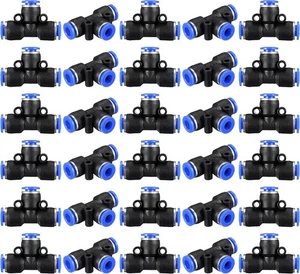 NACX 6 mm (1/4”) Empuje para conectar Montaje en forma de camiseta, Bloqueo de línea de aire 6 mm, T  - Imagen 1 de 7