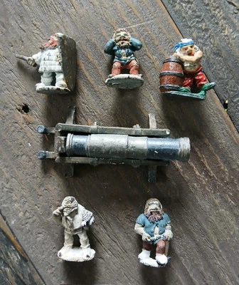 Citadel DS1 Dwarf Cannon & Crew C22 Warhammer Pre Slotta Metal Miniatures WFB - Image 1 of 3