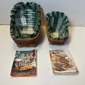 2er Set: Longaberger 1999 Santa's Little Helper & 1998 Dash Away Schlittenkörbe - Bild 1 von 22