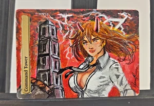 Command Tower - Alter pintado a mano MTG EDH | POWER Girl | Firmado ÚNICO EN SU CLASE - Imagen 1 de 3