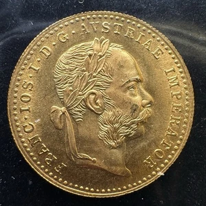 Moneda de oro Austria 1915 1 ducado - Francisco José I - Restrike .986 fina, exc. Estado. - Imagen 1 de 3