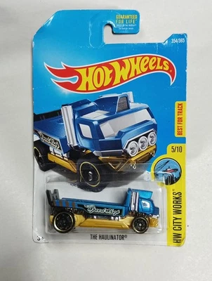 Hot Wheels #354 HW City Works 2017 5/10 The Haulinator azul-amarillo con negro A114 Foto 1 de 2