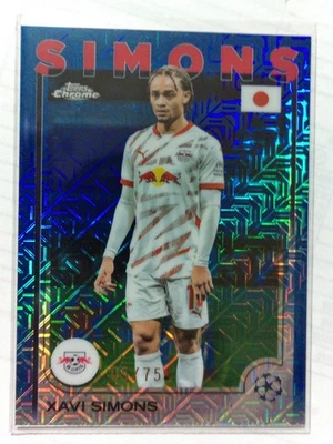 2025 TOPPS JAPAN SOCCER XAVI SIMONS BLUE MOJO 05/75 - Image 1 of 2