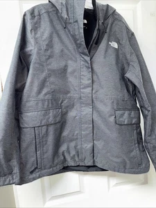 The North Face Womens Gray Long Sleeve Pockets Hooded Full-Zip Jacket Size XL - Picture 1 of 13