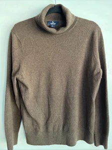Lands' End Women's 100% Cashmere Pullover Turtleneck Sweater- L (14-16) Brown - Picture 1 of 6