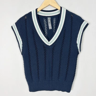 Новый Lou и серый темно-синий крючком свитер жилет опрятный теннис гольф размер маленький женщин - Изображение 1 из 3
