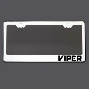 Polish Mirror License Plate FVIPERe VIPER Laser Etched Metal Screw Cap - Picture 1 of 8