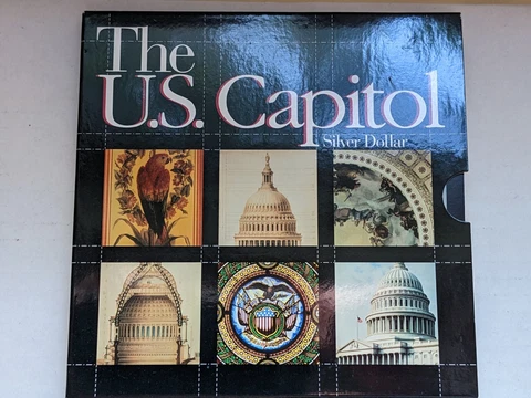 1994-S U.S. Capitol 90% Silver Dollar Special Architectural Edition Set OGP Cover
