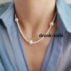 18" Rare Natural AAAA+ Akoya 4-9mm White Pearl Necklaces 14k Gold P Clasp