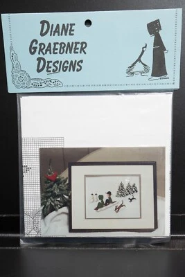 Christmas Time Sledding Diane Graebner Designs Counted Cross Stitch Pattern - Image 1 of 2