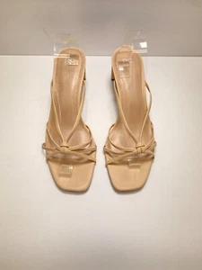 BP Women's Beige Stappy Heeled Sandal Sz 10 - Picture 1 of 5