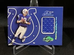 1999 Flair Showcase Feel The Game Peyton Manning 2nd Year Worn Jersey Swatch - Picture 1 of 2